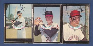 1972 Topps Candy Lids Uncut Proof Panel,  Sheet Of 3 Rare Fisk,  Nolan Ryan,  Fosse