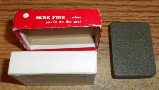 VINTAGE PARK SHERMAN WWII BLACK CRACKLE LIGHTER/4 - BARREL HINGE/IN BOX/VERY RARE 2