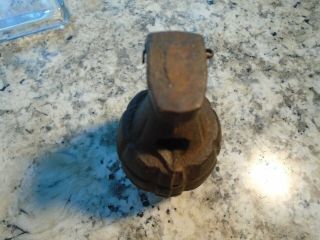 Vintage WW - 2 Cast Iron Dummy Training Hand Grenade Pre - owned/Used 4