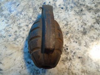 Vintage WW - 2 Cast Iron Dummy Training Hand Grenade Pre - owned/Used 6