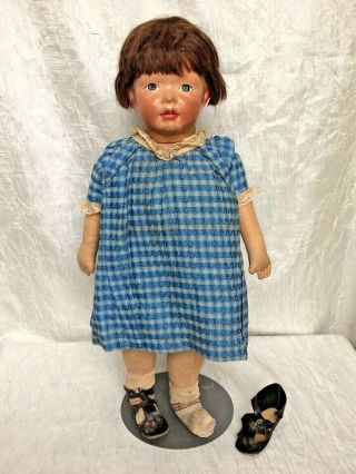 All Antique Kamkin Doll W Swivel Head By Louise Kampes 19 "