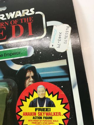 Star Wars,  Return of the Jedi Vintage 79 - back THE EMPEROR,  MOC w/ Anakin Promo 8