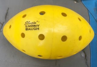 Vintage 1940s Or 1950s Slingin’ Sammy Baugh Yellow Wiffle Ball Football