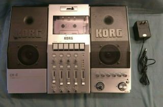 Vintage Korg 4 Track Cassette Recorder CR - 4 / CR 4 with Power Supply 3