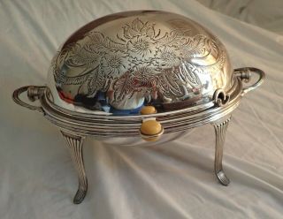 Atkin Brothers Silversmith Silver Plated Revolving Domed Top Server C.  1923 - 55