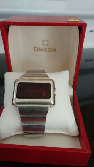 Omega TC1 White Gold Vintage digital Led Time Computer Watch 4