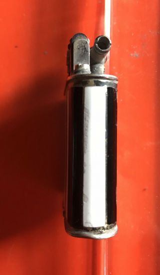 Vintage Antique DUNHILLS UNIQUE Lighter Silver ? 935 Enamel Stripes Germany 3