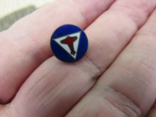Vintage Wwii Home Front Civil Defense Lapel Pin Bomb Recon Agent S/b Sterling