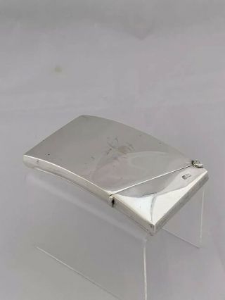 Edwardian Solid Silver Business Card Case Chester 1908 Martin Hall & Co Sterling