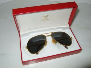 Authentic Vintage Cartier Aviator Sunglasses Gold Plated Frames