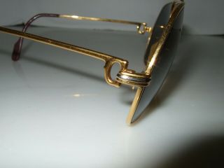 Authentic Vintage Cartier Aviator Sunglasses Gold Plated Frames 5