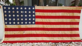 Antique Ca.  1940s Usa Flag With 48 Stars - 9.  5 