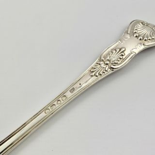 ANTIQUE ENGLISH VICTORIAN LARGE KING ' S PATTERN STERLING SILVER SERVING FORK 144g 7