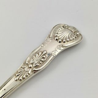 ANTIQUE ENGLISH VICTORIAN LARGE KING ' S PATTERN STERLING SILVER SERVING FORK 144g 8
