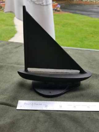 Vintage Cast Bronze Sailboat Doorstop