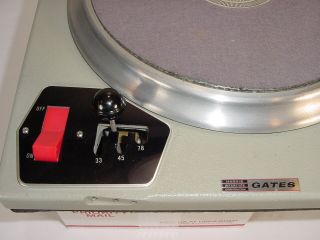 Vintage Gates CB - 77 Broadcast Transcription Turntable QRK Russco Record Player 4
