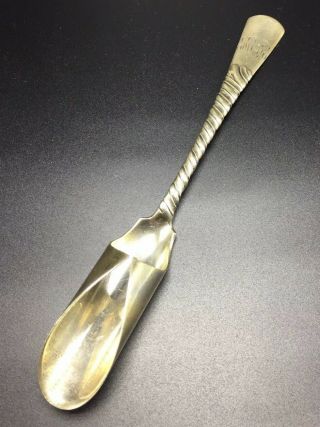 Gorham Antique Sterling Silver Colonial Pattern Cheese Scoop 8.  5”
