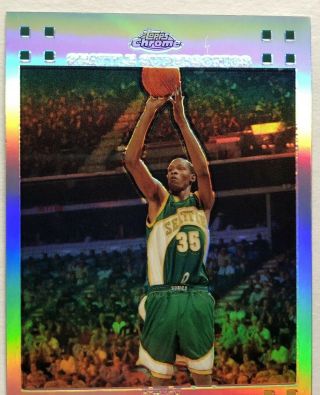 Kevin Durant RC 2007 - 08 Topps Chrome REFRACTOR Rookie Card 131 SP/1499 RARE 2