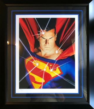 Alex Ross Rare Superman Paper Giclee Mythology Series Framed 2003 Cover Art