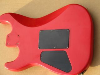Vintage Charvel Strat Guitar Body With Pickups Pots Knobs Red 4
