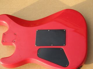 Vintage Charvel Strat Guitar Body With Pickups Pots Knobs Red 5