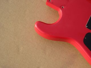 Vintage Charvel Strat Guitar Body With Pickups Pots Knobs Red 6