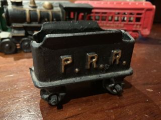 Vintage Antique Cast Iron Railroad 5 Piece Train Set Washington Steam Locomotive 2