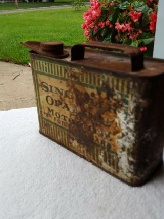 LAST ONE Rare Vintage Sinclair Opalaline 1/2 Gallon Oil Can 