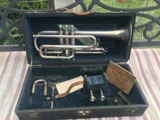 Antique Trumpet Cornet Grand Rapid Band Instrument Co.  Michigan Rare