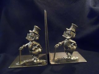 Vintage Uncle Scrooge Mcduck Brass Bookends