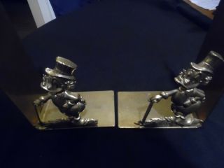 Vintage Uncle Scrooge McDuck brass Bookends 3