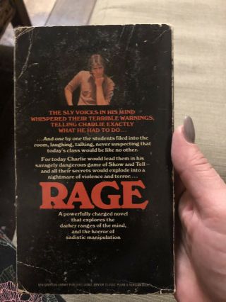 Rage - Rare Find - Stephen King/ Richard Bachman 1977 First Print Paperback 2