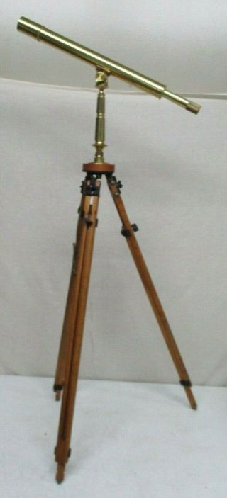 Rare Vintage Jason 40x40 Telescope Harbor Master Brass,  Stand & Bosun Whistle M