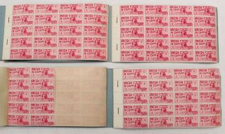 Rare Egypt 1934 British Forces 1 Piastre Carmine 350 Stamps Nh In 4 Books - S77