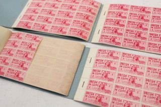 Rare EGYPT 1934 BRITISH FORCES 1 PIASTRE CARMINE 350 Stamps NH in 4 Books - S77 2