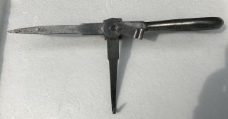 Rare Fielding Peterson Folding Miners Candlestick Candle Holder Hook Spike 1903 6