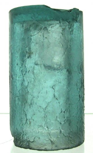 Cd 723.  3 Aqua Wade Threadless Antique Glass Telegraph Insulator Rare Find