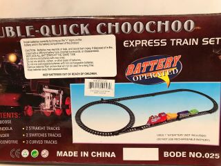 Double - Quick Choo - Choo Express Train Set Battery Operated Mini Toy Train Set 5