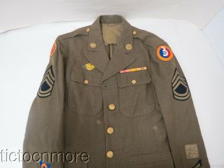 Us Wwii Us Army Air Corps 3rd Army Patch Uniform Jacket Named 37l D.  1940
