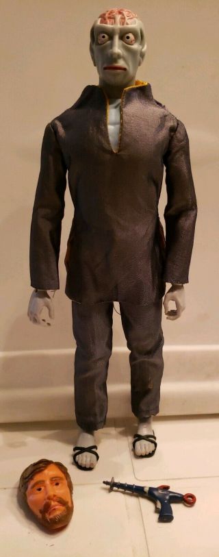 Vintage Ideal Captain Action Dr.  Evil W/ Ray Gun,  Sandals,  And Mask