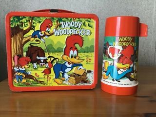 Vintage 1972 Woody Woodpecker Lunchbox And Thermos