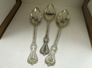3 Piece Towle Old Colonial Sterling Serving Spoons 8 - 1/2 " No Monogram