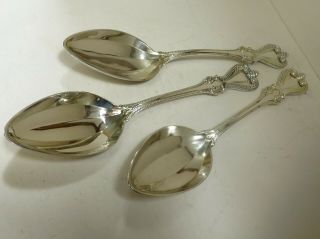 3 PIECE TOWLE OLD COLONIAL STERLING SERVING SPOONS 8 - 1/2 