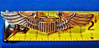 WWII US Army Air Force Corps marked Balfour Sterling Pilot Wings 2” Shirt Pin 6