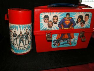 Vintage D.  C.  Comics 1980 Aladdin Superman Ii Lunch Box And Thermos
