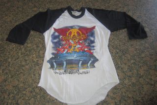 Vintage 1982 Aerosmith Rock In A Hard Place Concert Tour Tshirt Jersey