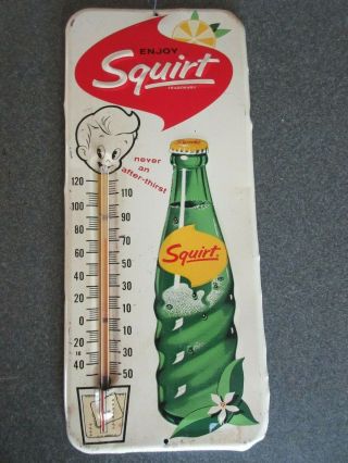 Vintage Circa 1963 Enjoy Squirt Advertising Thermometer