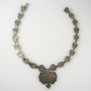 Taxco Mexico Beto Necklace Vintage Sterling Silver Signed 102.  1g | 14 "