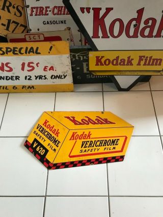 Rare Vintage Porcelain Advertising Kodak Sign " Killer " 3 D Effect Dsp