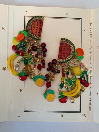 Lunch At The Ritz - Fruit Cocktail - Clip On Earrings